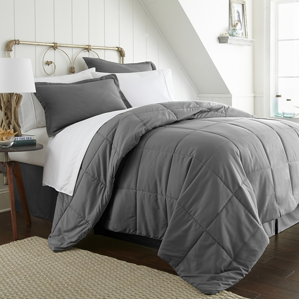 Gray Solid 8 pc. California King Bed in a Bag | Kirklands