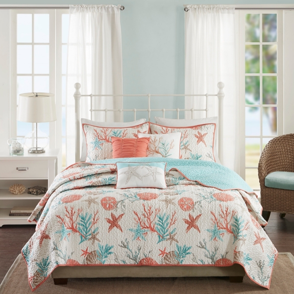 coral quilts and coverlets