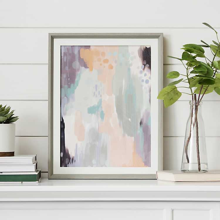 Blue And Peach Wall Art imgorchid
