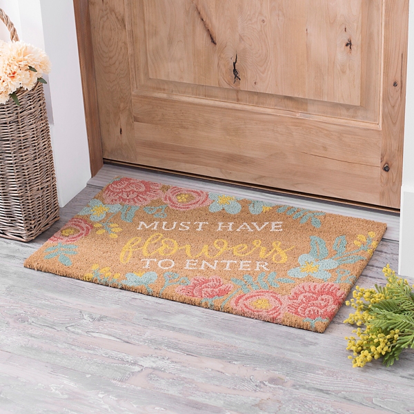 Must Have Flowers to Enter Floral Doormat Kirklands Home