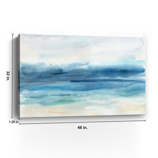 Abstract Indigo Seascape Giclee Canvas Art Print