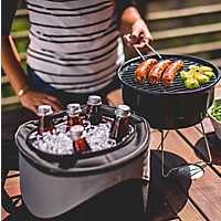 Charcoal Portable Grill with Cooler Tote