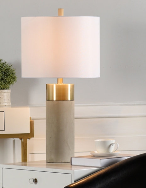 small concrete table lamp