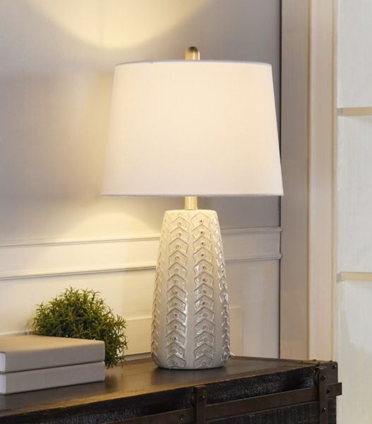 off white ceramic table lamps