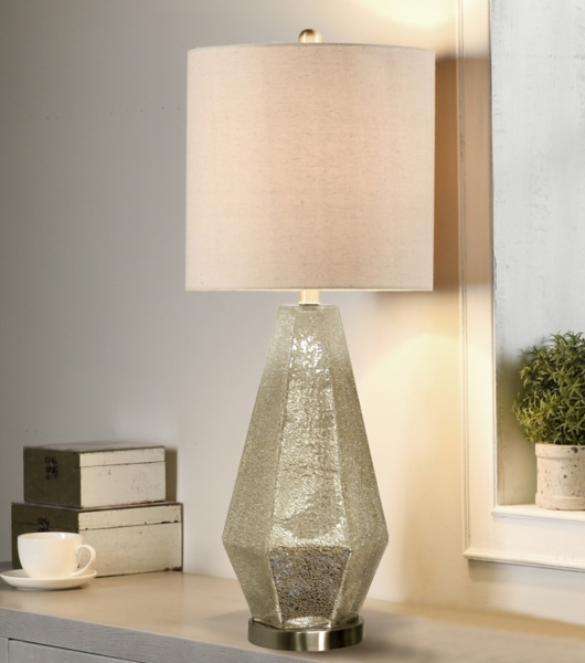 crackle glass lamp base