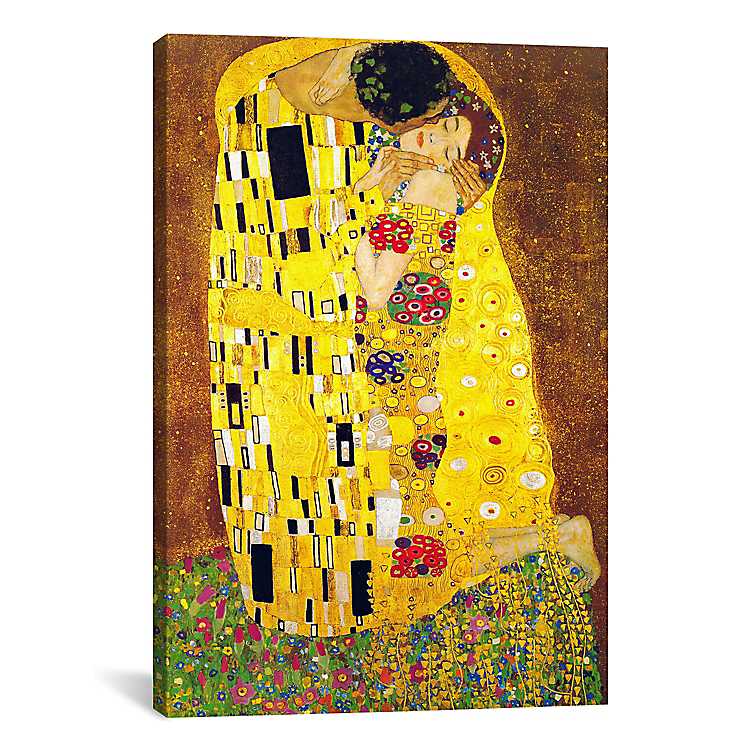 The Kiss By Gustav Klimt Canvas Art Print