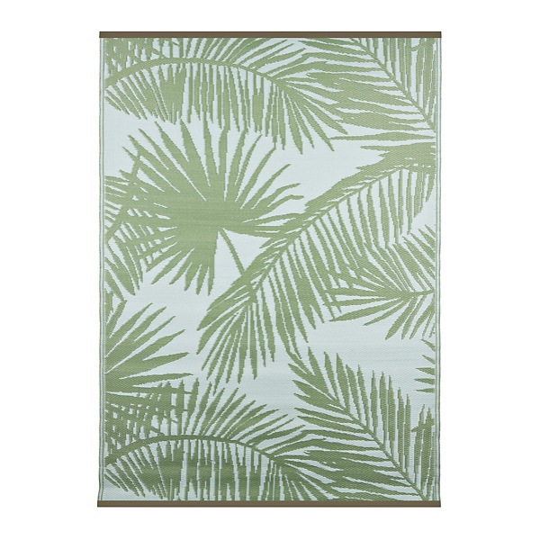 Green Fern Leaf Outdoor Rug, 5x8 Kirklands Home