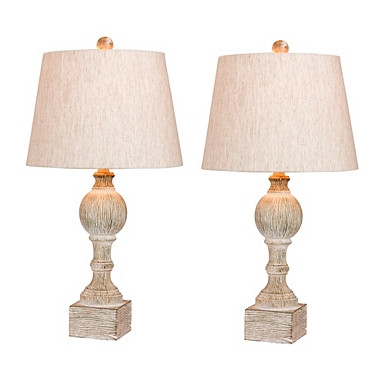 Antique White Candlestick Table Lamps, Antique White Table Lamps