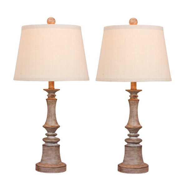 Weathered Gray Candlestick Table Lamps, Set of 2 Kirklands Home