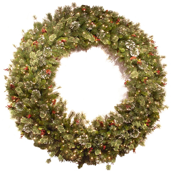 PreLit Wintery Pine Christmas Wreath Kirklands Home