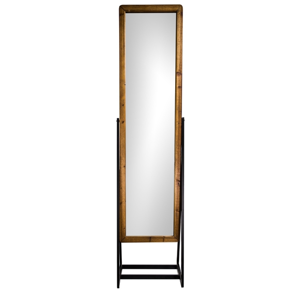 Full Length Wood and Metal Wall Mirror with Stand | Kirklands Home
