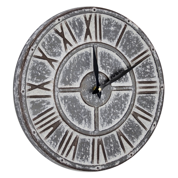 Weathered Whitewashed Farmhouse Wall Clock Kirklands Home