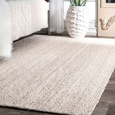 White rug on sale