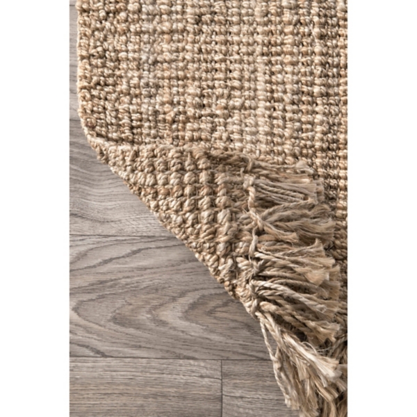 Hand Woven Chunky Loop Natural Jute Area Rug