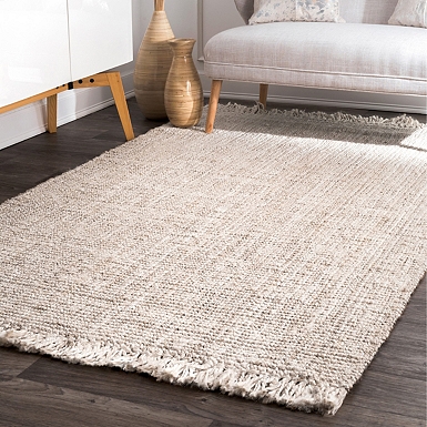  KEMA Jute Braided Area Rug, 4x6 Feet (48x72 Inches