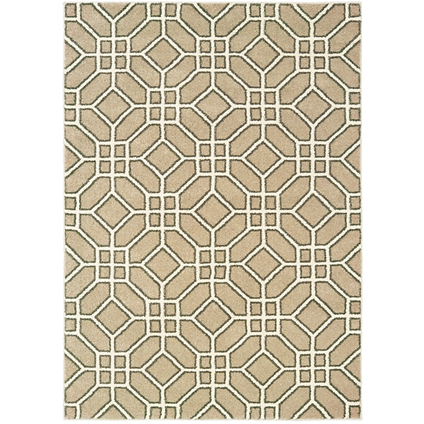 Sand Rhianna Geometric Area Rug 5x7 Kirklands