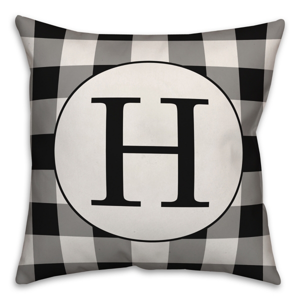 black buffalo plaid pillows