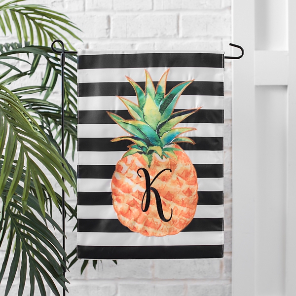 Striped Monogram K Pineapple Flag Set Kirklands Home