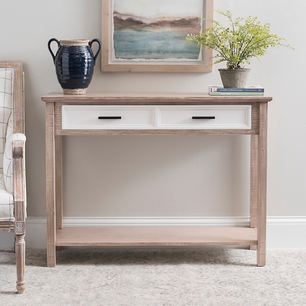 small white sofa table