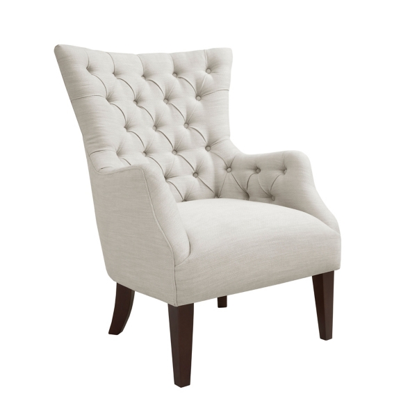 Eva Wingback Tufted Ivory Accent Chair Kirklands Home