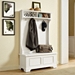 Bella White Finish Entryway Hall Tree