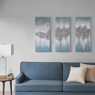 Gray Black Rock Stone Canvas Art Prints, Set of 3