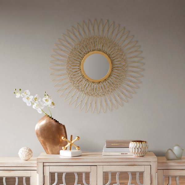 Gold Barron Sunburst Wall Mirror Kirklands Home