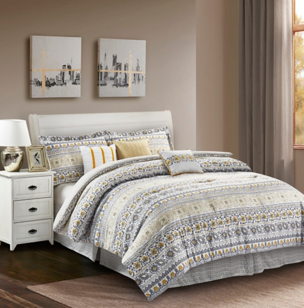 Yellow Chloe 7 Pc Full Comforter Set Kirklands