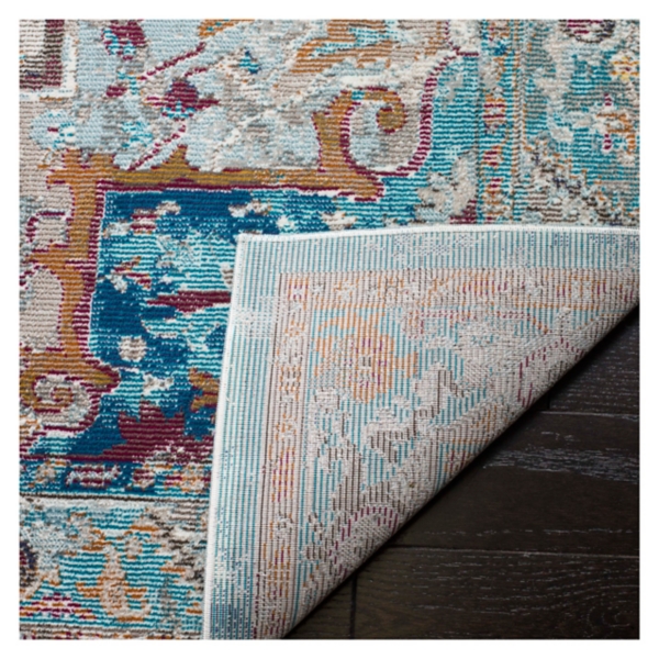 Blue and Beige Arkin Transitional Area Rug