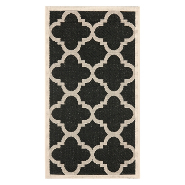 Black Courcy Transitional Outdoor Accent Rug Kirklands Home