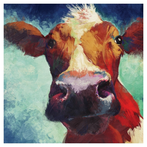 Up Close Moo Canvas Art Print by Steven Womak | Kirklands Home