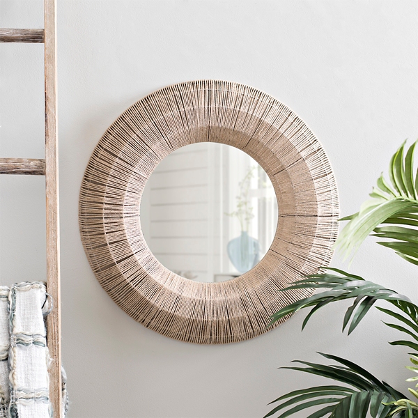 Round Rope-Wrapped Mirror, 24 in. | Kirklands Home
