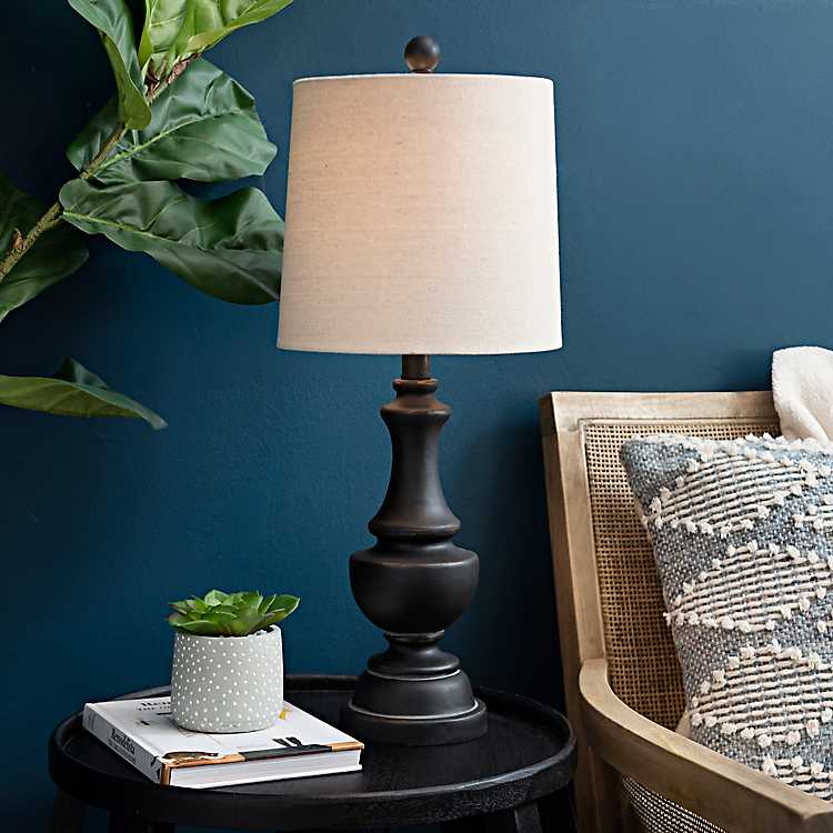Matte Black Lucia Table Lamp Kirklands, What Size Lamp For End Table