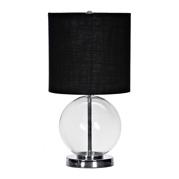 black glass table lamp