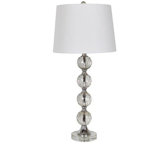 stacked crystal table lamp