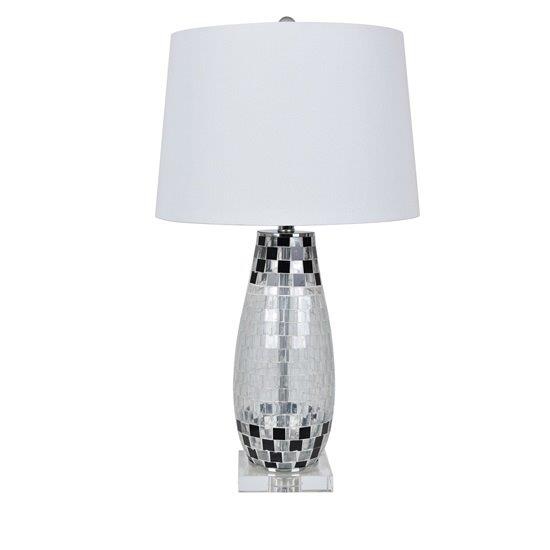 black mosaic table lamp
