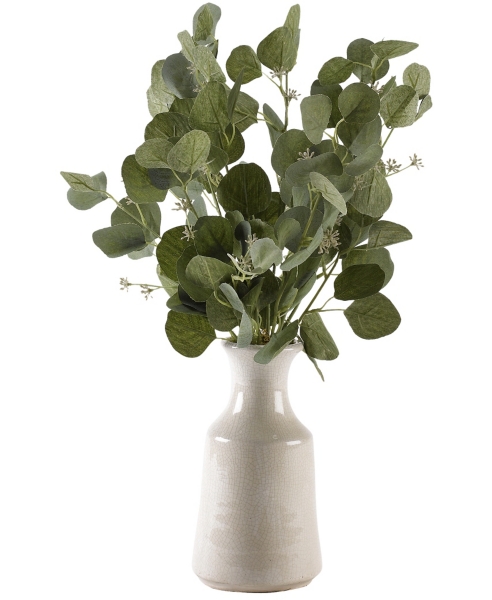 Silver Dollar Eucalyptus Branches In Bottle Vase | Kirklands Home