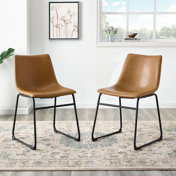 Brown Faux Leather Dining Chairs, Pier 1 White Leather Dining Chairs