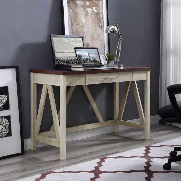 Devon Desk - Sonoma Oak/White