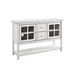 Antique White Wood TV Stand Console Table