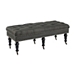 Charcoal Charlotte Tufted Bench