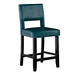 Blakely Blue Seat Counter Stool with Black Base