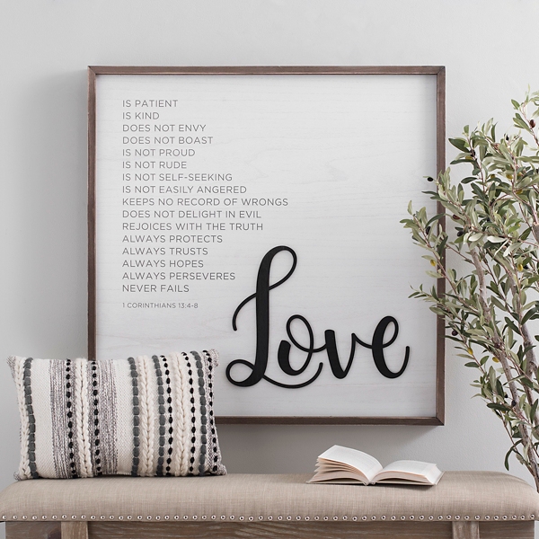 Love Is Patient Wooden Wall Plaque Kirklands Home