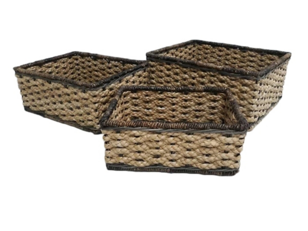 Natural Brown Medium Storage Baskets Set Of 3 Kirklands