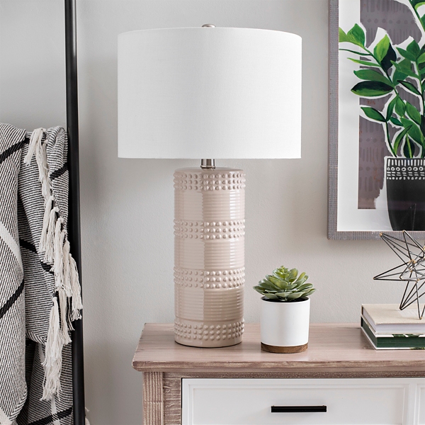 taupe table lamp