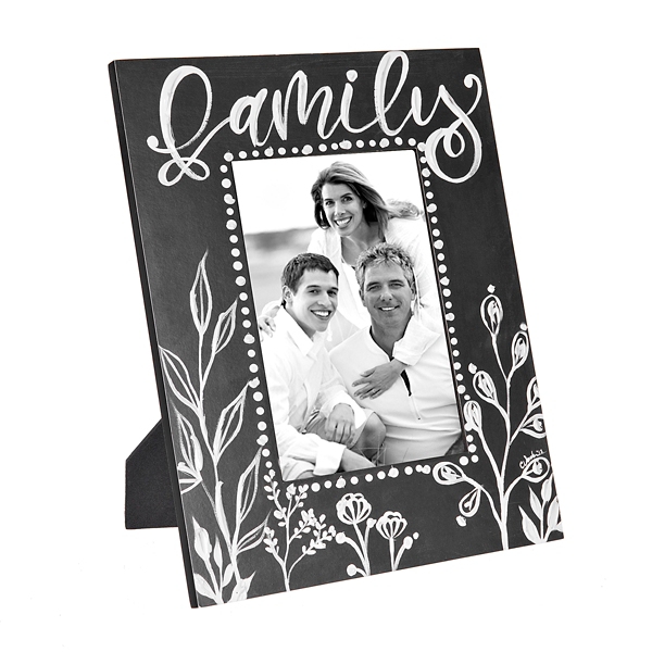 Black Floral Family Picture Frame, 5x7 Kirklands Home