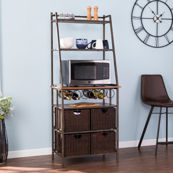Bradbury Bakers Rack with Storage Baskets Kirklands Home