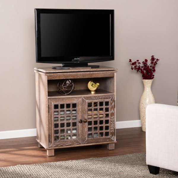 Burnt Oak Nate Swivel Top Media Kirklands Home