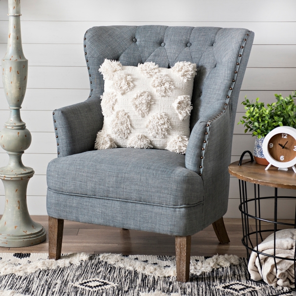 Chambray accent chair sale