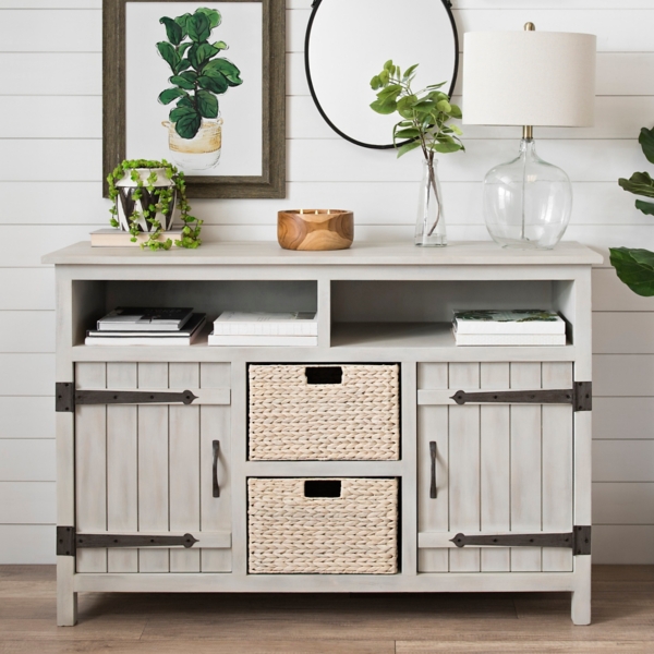 Wilson Farmhouse Cabinet with Baskets